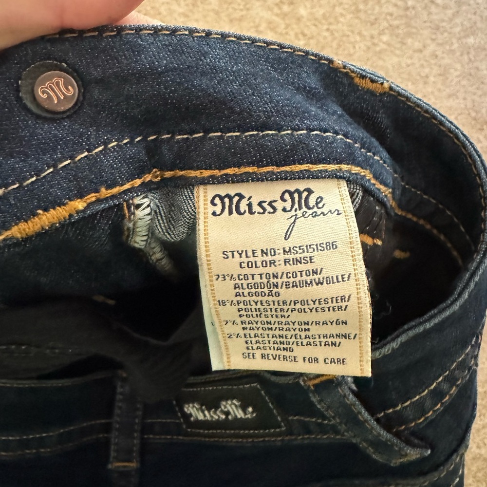 Miss Me Mid-Rise Dark Wash Skinny Jeans - Picture 5 of 7